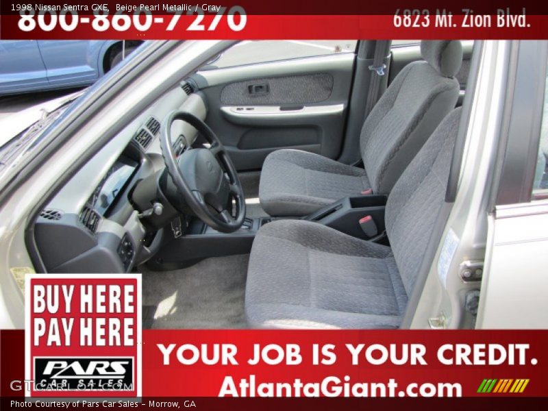 Beige Pearl Metallic / Gray 1998 Nissan Sentra GXE