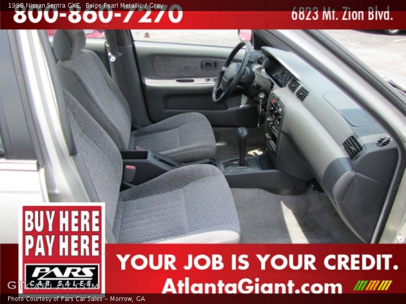 Beige Pearl Metallic / Gray 1998 Nissan Sentra GXE