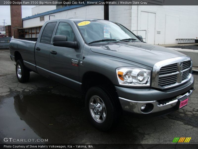 Mineral Gray Metallic / Medium Slate Gray 2009 Dodge Ram 3500 Big Horn Edition Quad Cab 4x4