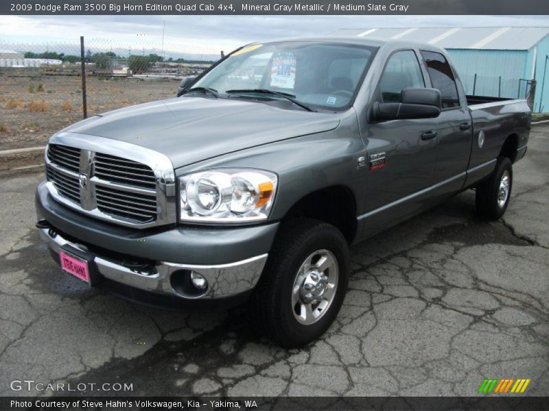 Mineral Gray Metallic / Medium Slate Gray 2009 Dodge Ram 3500 Big Horn Edition Quad Cab 4x4