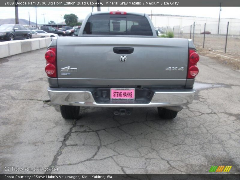 Mineral Gray Metallic / Medium Slate Gray 2009 Dodge Ram 3500 Big Horn Edition Quad Cab 4x4