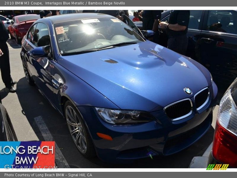 Interlagos Blue Metallic / Bamboo Beige Novillo 2010 BMW M3 Coupe