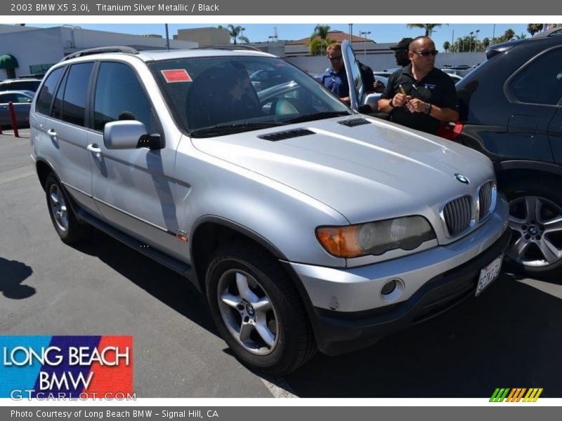Titanium Silver Metallic / Black 2003 BMW X5 3.0i