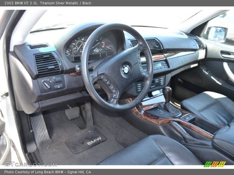 Titanium Silver Metallic / Black 2003 BMW X5 3.0i