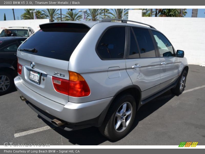 Titanium Silver Metallic / Black 2003 BMW X5 3.0i