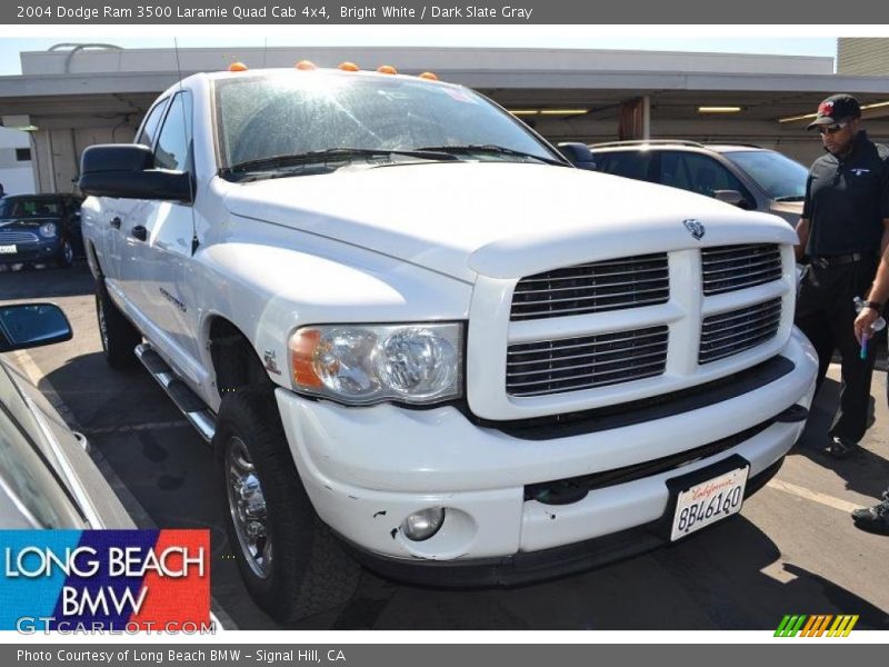 Bright White / Dark Slate Gray 2004 Dodge Ram 3500 Laramie Quad Cab 4x4