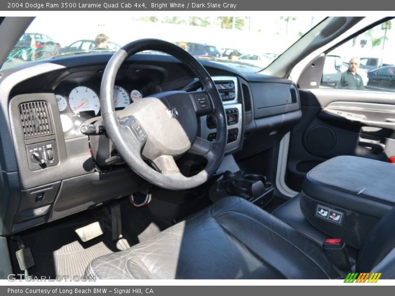 Bright White / Dark Slate Gray 2004 Dodge Ram 3500 Laramie Quad Cab 4x4