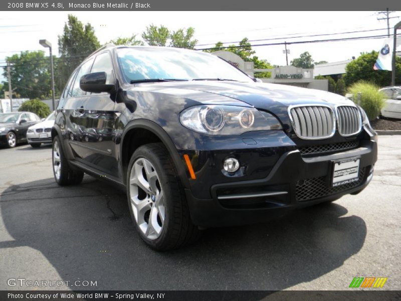 Monaco Blue Metallic / Black 2008 BMW X5 4.8i