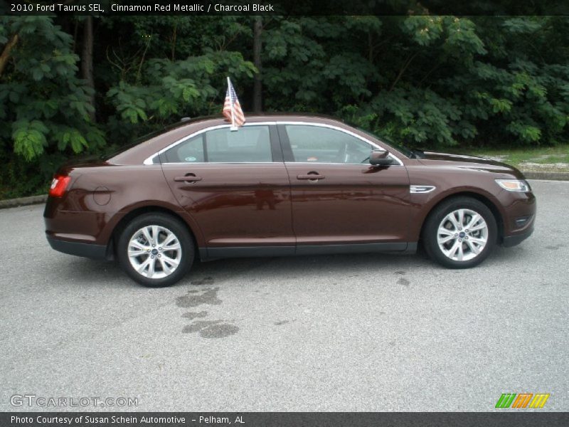 Cinnamon Red Metallic / Charcoal Black 2010 Ford Taurus SEL