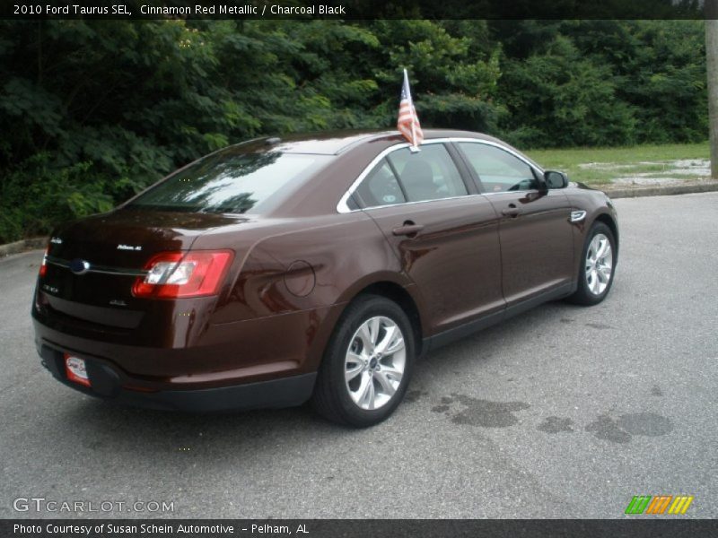 Cinnamon Red Metallic / Charcoal Black 2010 Ford Taurus SEL