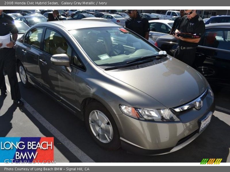 Galaxy Gray Metallic / Ivory 2008 Honda Civic Hybrid Sedan