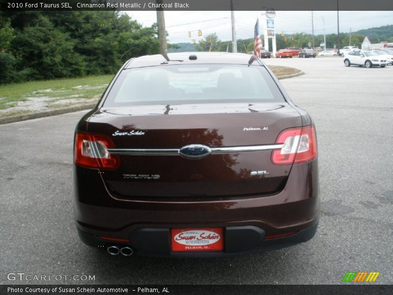Cinnamon Red Metallic / Charcoal Black 2010 Ford Taurus SEL