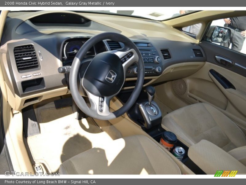 Galaxy Gray Metallic / Ivory 2008 Honda Civic Hybrid Sedan