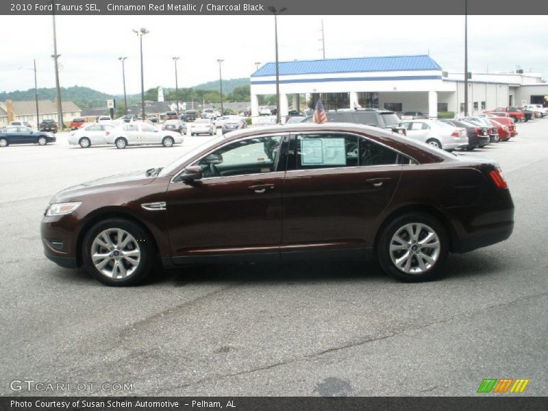 Cinnamon Red Metallic / Charcoal Black 2010 Ford Taurus SEL