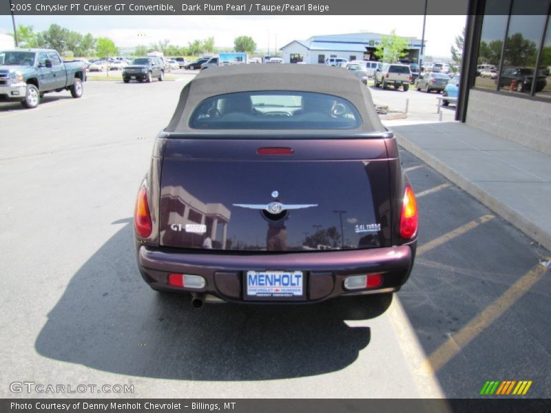 Dark Plum Pearl / Taupe/Pearl Beige 2005 Chrysler PT Cruiser GT Convertible