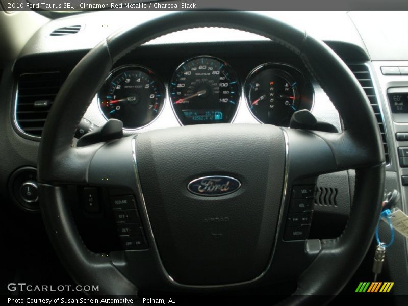 Cinnamon Red Metallic / Charcoal Black 2010 Ford Taurus SEL