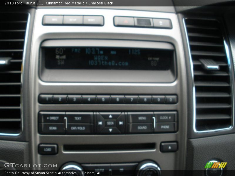 Cinnamon Red Metallic / Charcoal Black 2010 Ford Taurus SEL