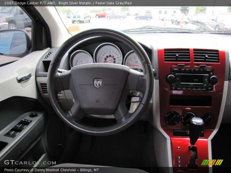 Bright Silver Metallic / Pastel Slate Gray/Red 2007 Dodge Caliber R/T AWD