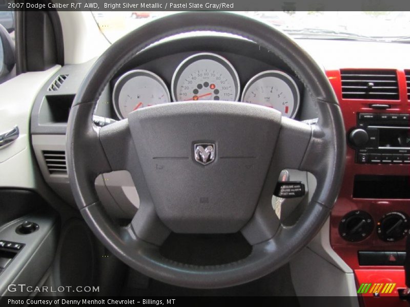 Bright Silver Metallic / Pastel Slate Gray/Red 2007 Dodge Caliber R/T AWD