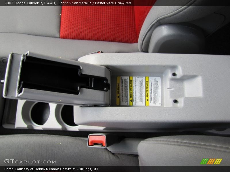 Bright Silver Metallic / Pastel Slate Gray/Red 2007 Dodge Caliber R/T AWD