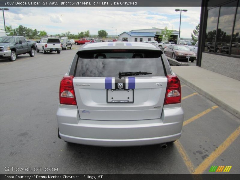 Bright Silver Metallic / Pastel Slate Gray/Red 2007 Dodge Caliber R/T AWD