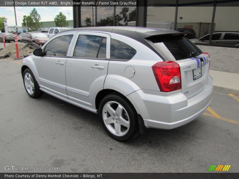 Bright Silver Metallic / Pastel Slate Gray/Red 2007 Dodge Caliber R/T AWD