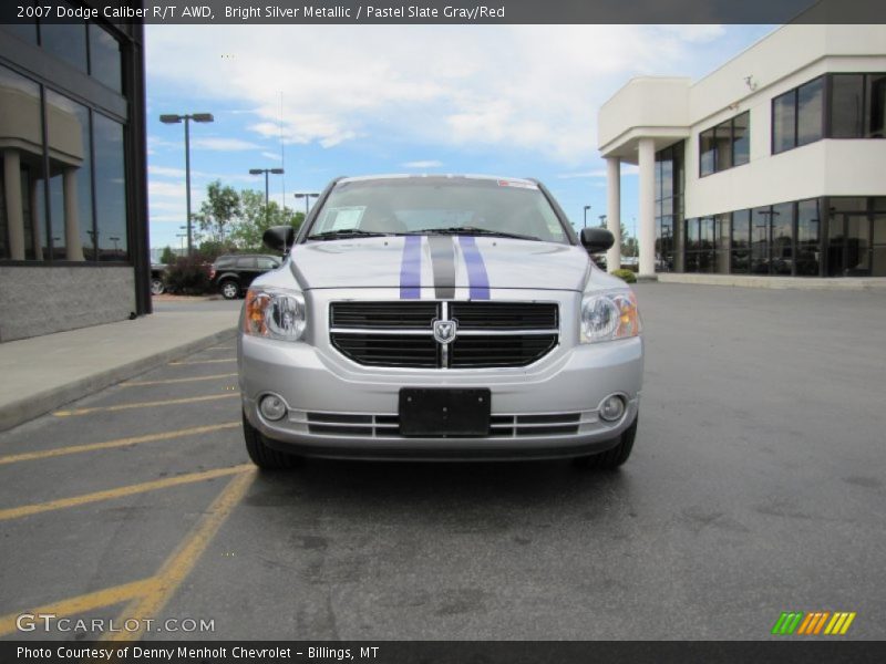Bright Silver Metallic / Pastel Slate Gray/Red 2007 Dodge Caliber R/T AWD