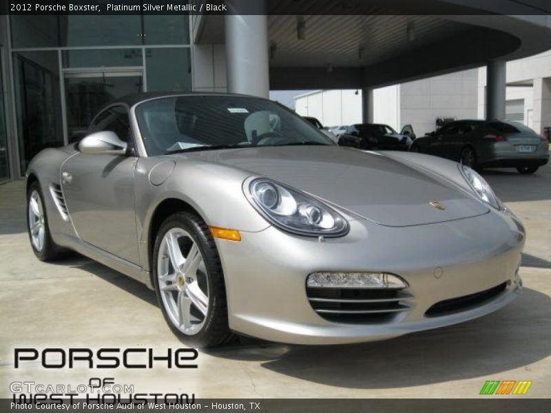 Platinum Silver Metallic / Black 2012 Porsche Boxster