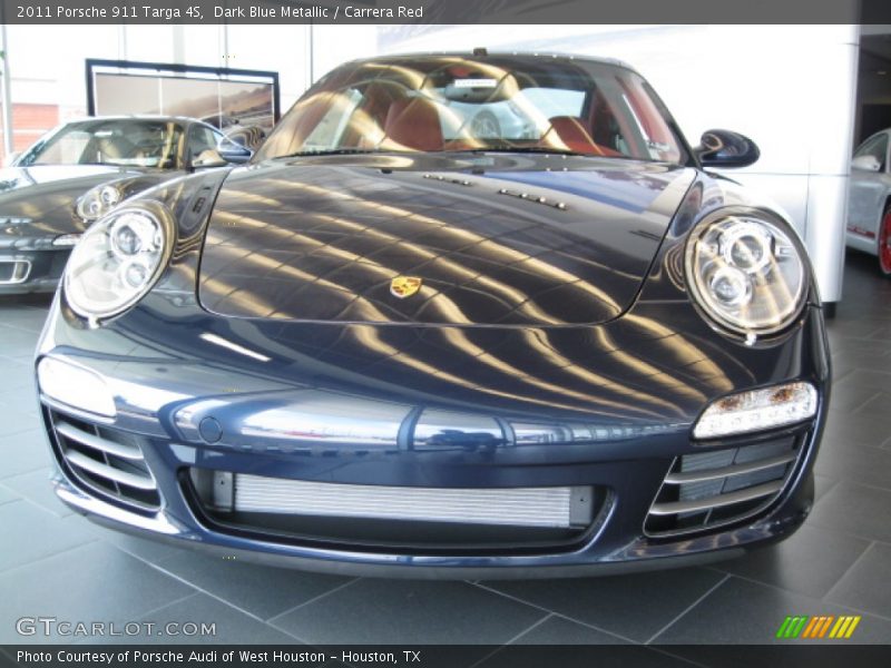 Dark Blue Metallic / Carrera Red 2011 Porsche 911 Targa 4S
