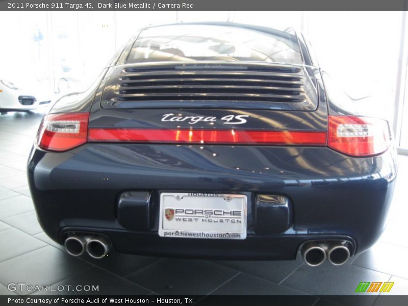 Dark Blue Metallic / Carrera Red 2011 Porsche 911 Targa 4S