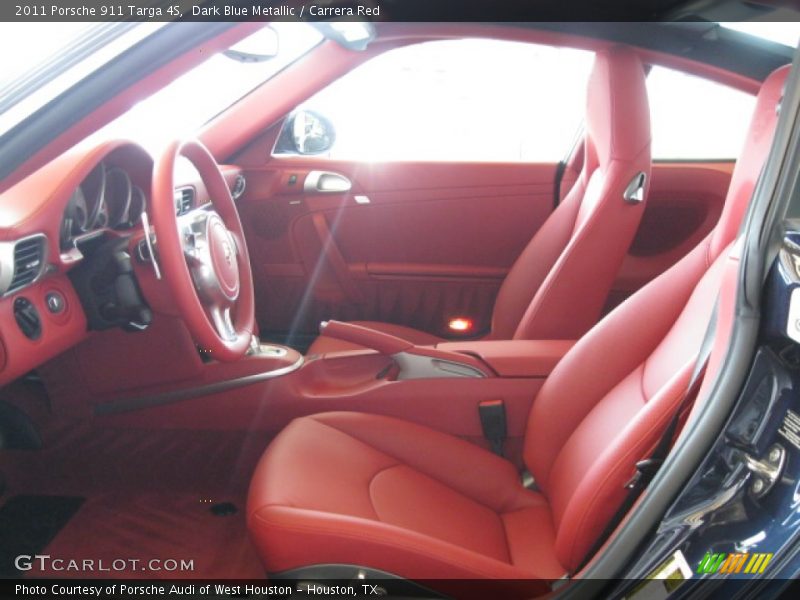 Dark Blue Metallic / Carrera Red 2011 Porsche 911 Targa 4S