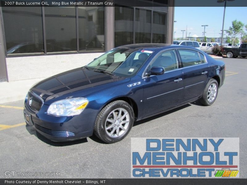 Ming Blue Metallic / Titanium Gray 2007 Buick Lucerne CXL