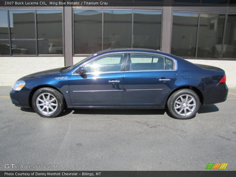 Ming Blue Metallic / Titanium Gray 2007 Buick Lucerne CXL