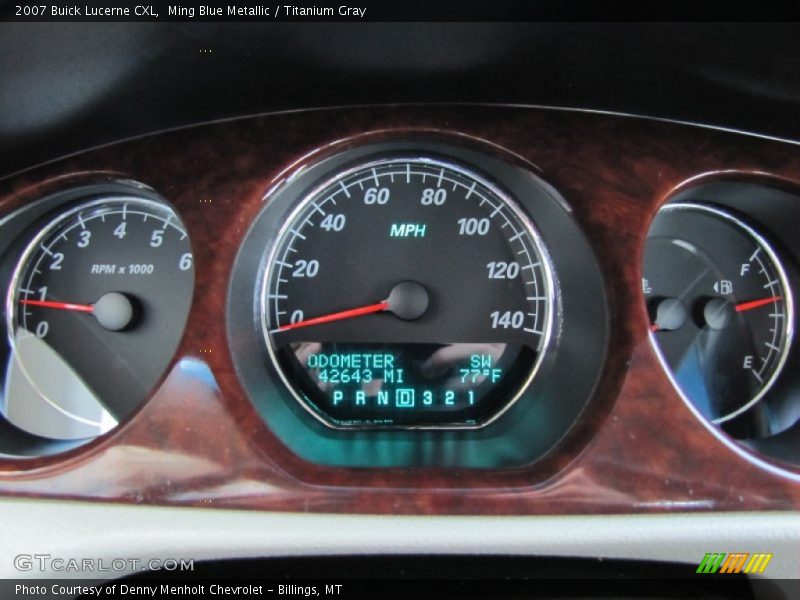 Ming Blue Metallic / Titanium Gray 2007 Buick Lucerne CXL