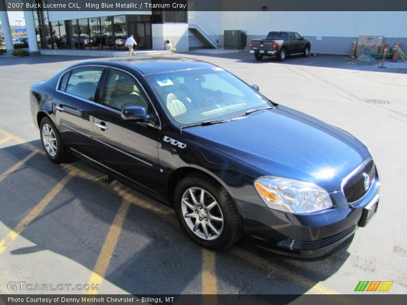 Ming Blue Metallic / Titanium Gray 2007 Buick Lucerne CXL