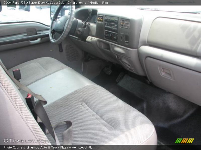 Oxford White / Medium Flint 2004 Ford F250 Super Duty XL SuperCab