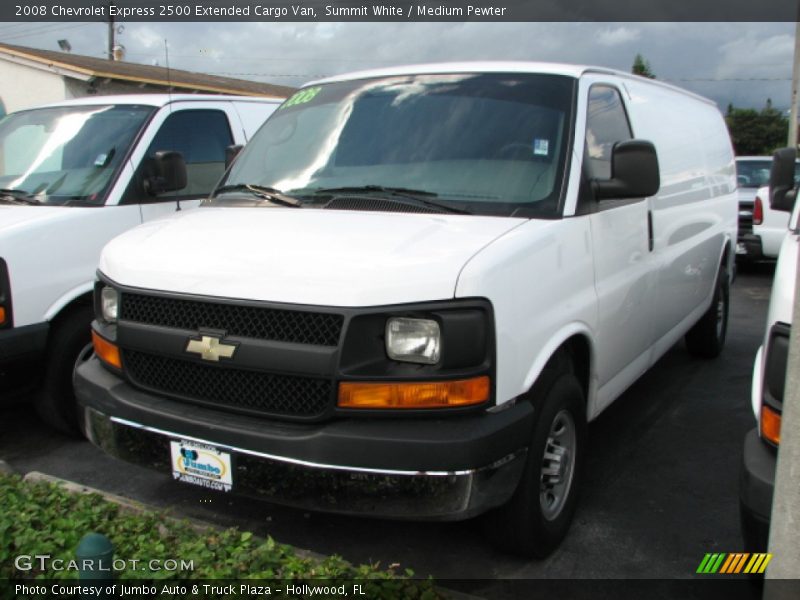Summit White / Medium Pewter 2008 Chevrolet Express 2500 Extended Cargo Van
