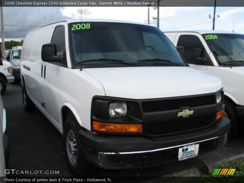 Summit White / Medium Pewter 2008 Chevrolet Express 2500 Extended Cargo Van
