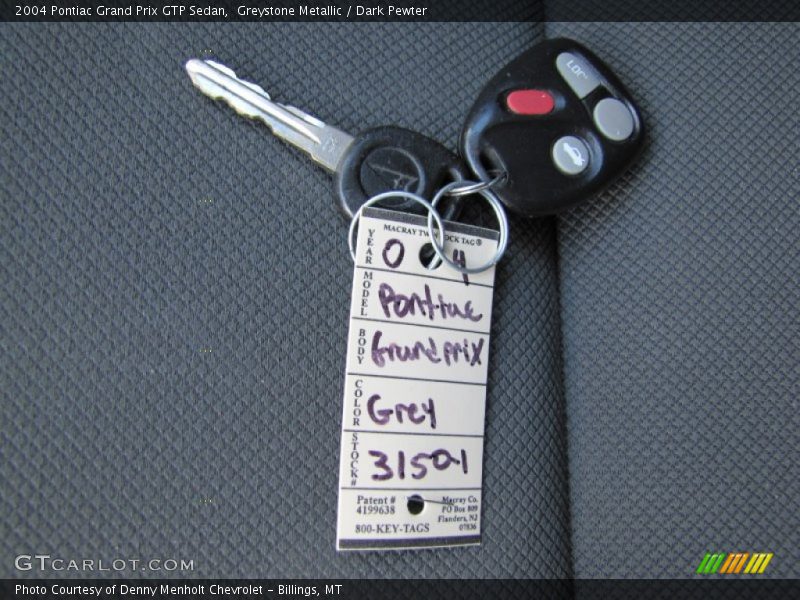 Greystone Metallic / Dark Pewter 2004 Pontiac Grand Prix GTP Sedan