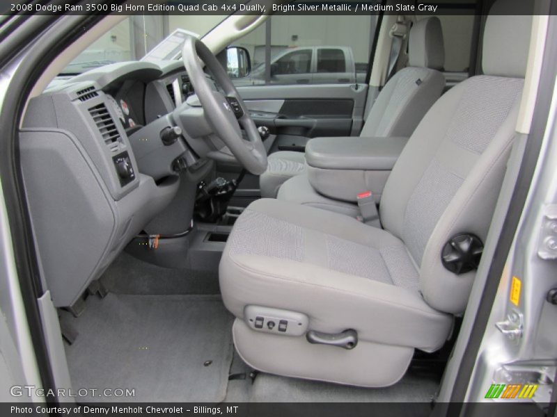 Bright Silver Metallic / Medium Slate Gray 2008 Dodge Ram 3500 Big Horn Edition Quad Cab 4x4 Dually
