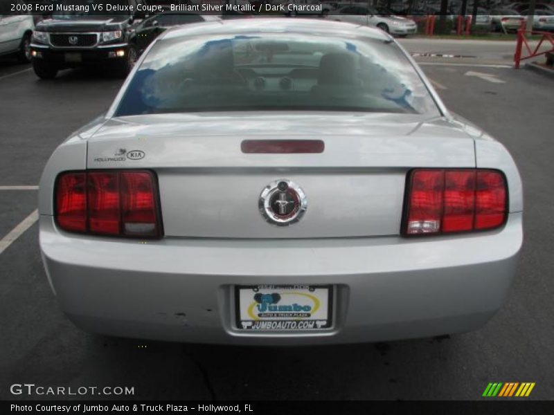 Brilliant Silver Metallic / Dark Charcoal 2008 Ford Mustang V6 Deluxe Coupe