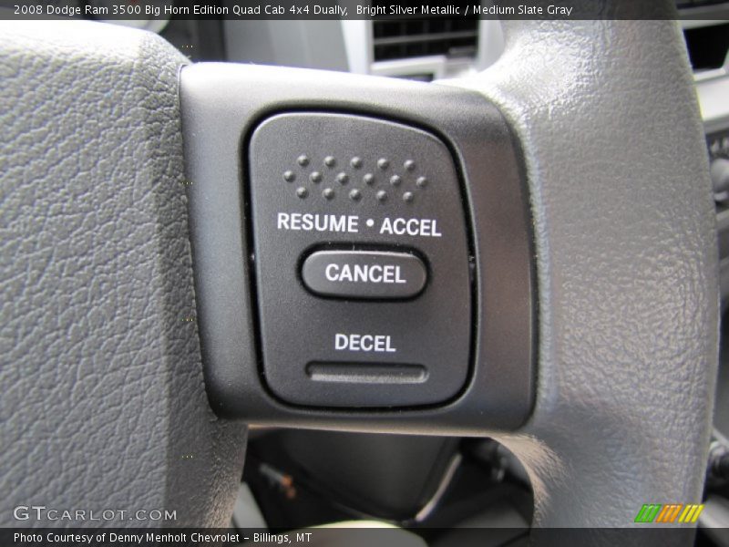 Bright Silver Metallic / Medium Slate Gray 2008 Dodge Ram 3500 Big Horn Edition Quad Cab 4x4 Dually
