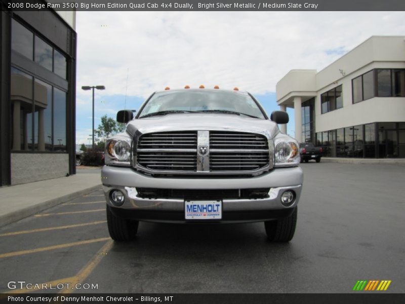 Bright Silver Metallic / Medium Slate Gray 2008 Dodge Ram 3500 Big Horn Edition Quad Cab 4x4 Dually