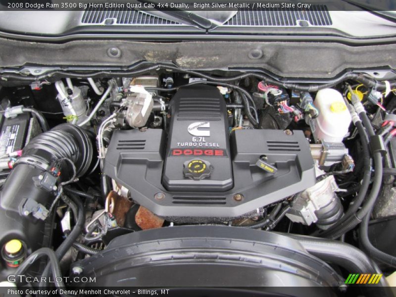 Bright Silver Metallic / Medium Slate Gray 2008 Dodge Ram 3500 Big Horn Edition Quad Cab 4x4 Dually