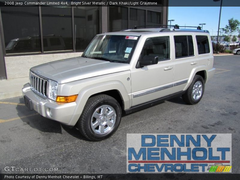 Bright Silver Metallic / Dark Khaki/Light Graystone 2008 Jeep Commander Limited 4x4