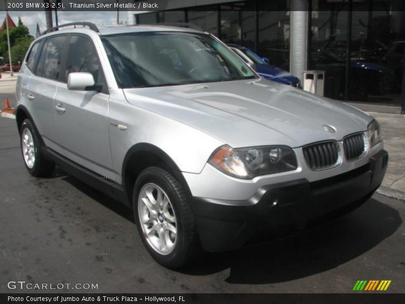Titanium Silver Metallic / Black 2005 BMW X3 2.5i