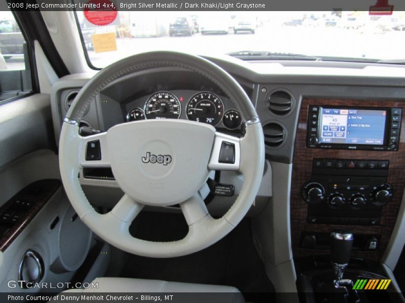 Bright Silver Metallic / Dark Khaki/Light Graystone 2008 Jeep Commander Limited 4x4