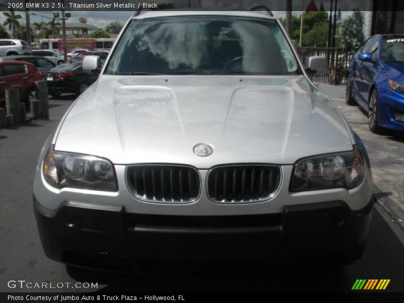 Titanium Silver Metallic / Black 2005 BMW X3 2.5i