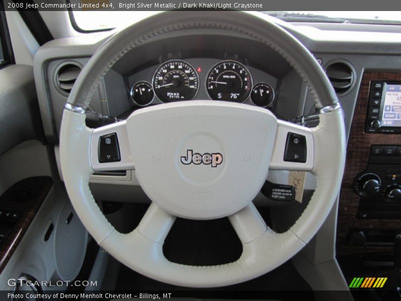 Bright Silver Metallic / Dark Khaki/Light Graystone 2008 Jeep Commander Limited 4x4