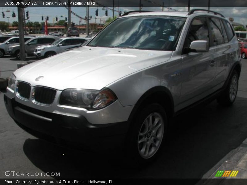 Titanium Silver Metallic / Black 2005 BMW X3 2.5i